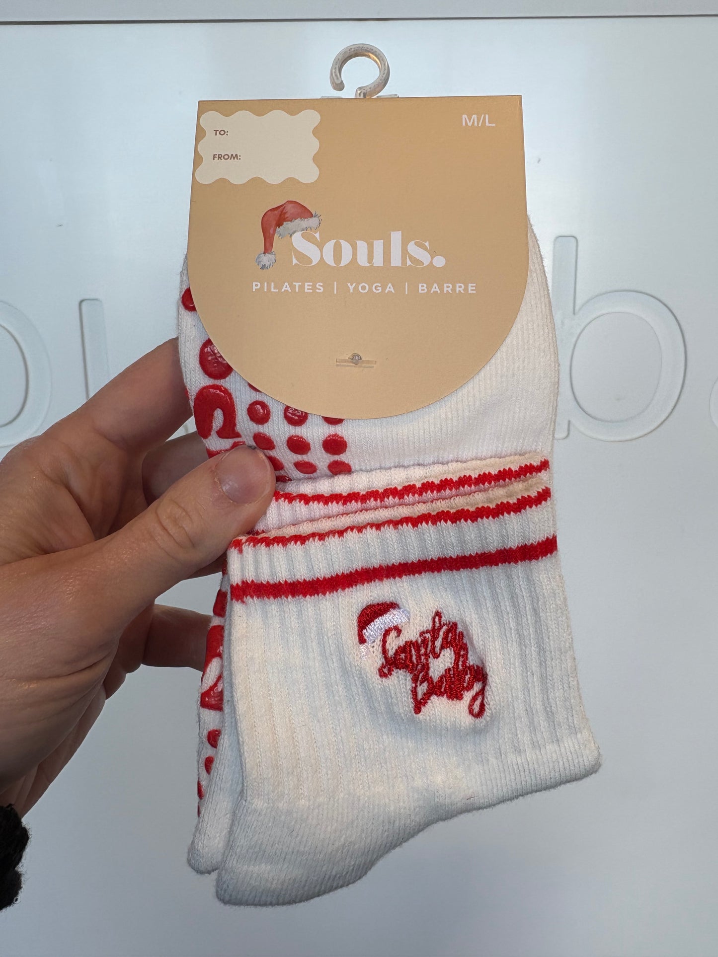 Santa Baby Grip Socks