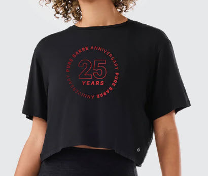 Pure Barre 25th Anniversary: Womens Essential Performance Crop Tee