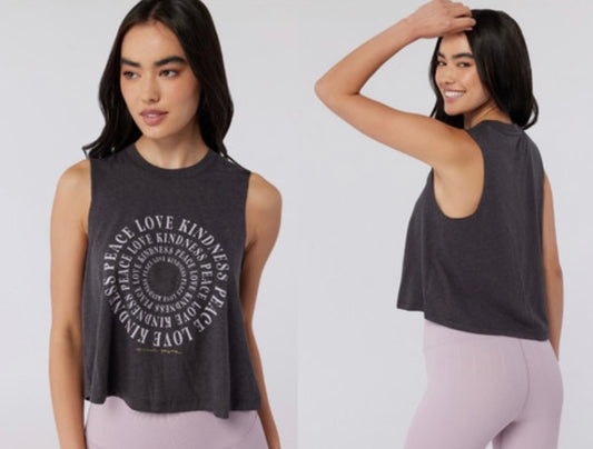 Peace Love Kindness Crop Tank